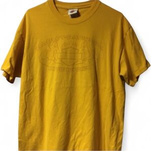 Harley-Davison ~ Shirt ~ Large ~ Men’s ~ Yellow ~ Short Sleeves ~ T-Shirt